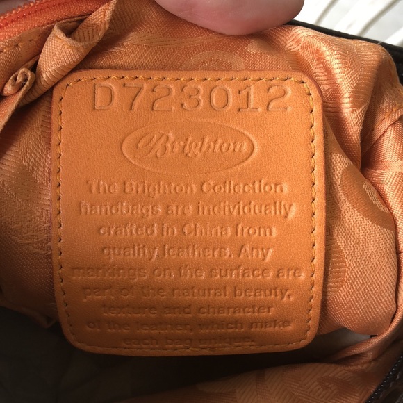 BRIGHTON Reptile Embossed Patent Leather Shoulder Bag - #D723012 - Picture 2 of 15